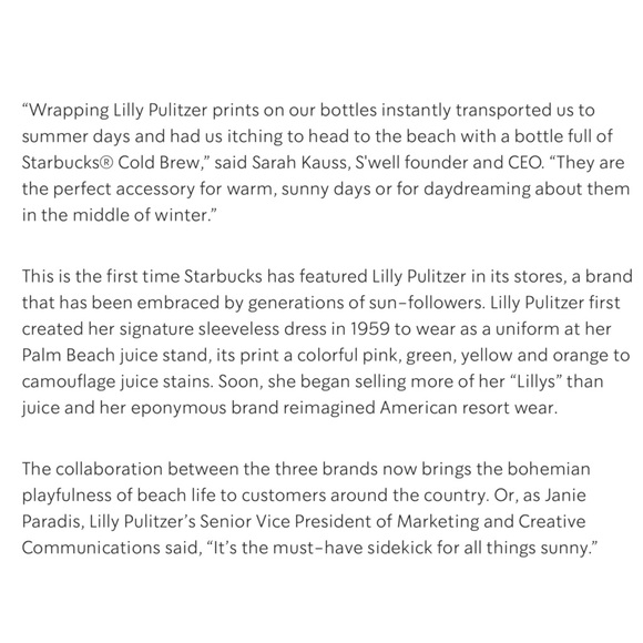 Lilly Pulitzer + Starbucks + S’well Limited Edition Water Bottle - Picture 15 of 15